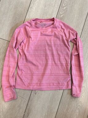 Athleta Girls' Pink Long Sleeve Performance Tee